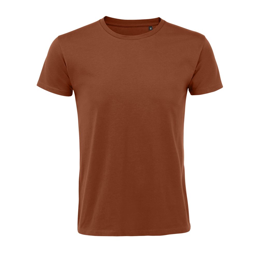 Regent Fit Herren Rundhals T-Shirt Fitted in Farbe Terracotta