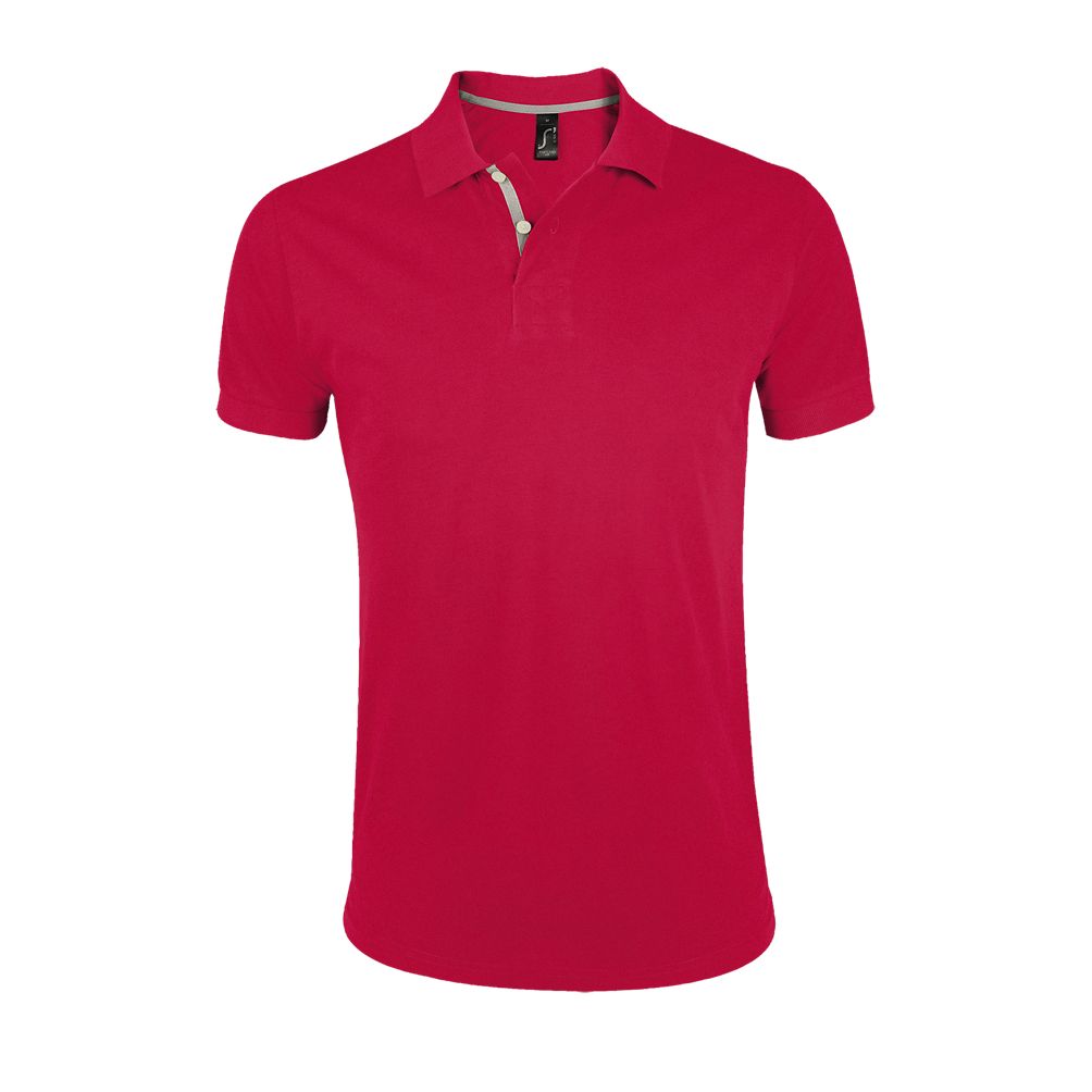 Portland Men Herren Poloshirt Kurzarm in Farbe Red
