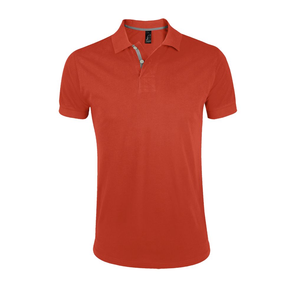 Portland Men Herren Poloshirt Kurzarm in Farbe Burnt orange