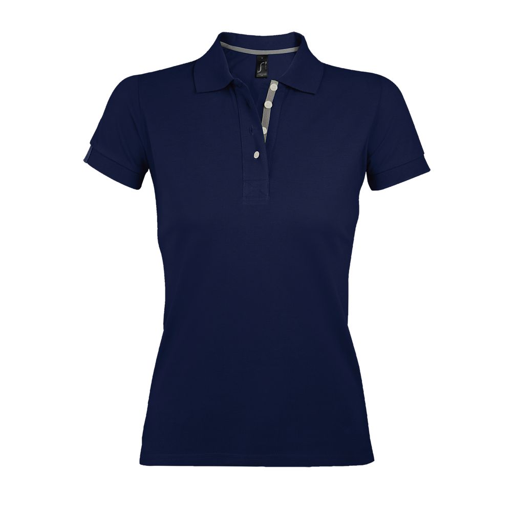 Portland Women Damen Poloshirt Kurzarm in Farbe French navy