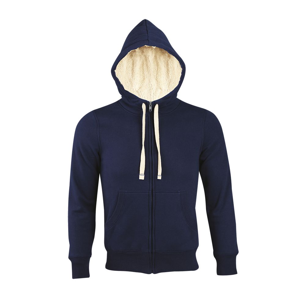 Sherpa Unisex Kapuzen-Jacke Mit "Sherpa"-Futter in Farbe French navy