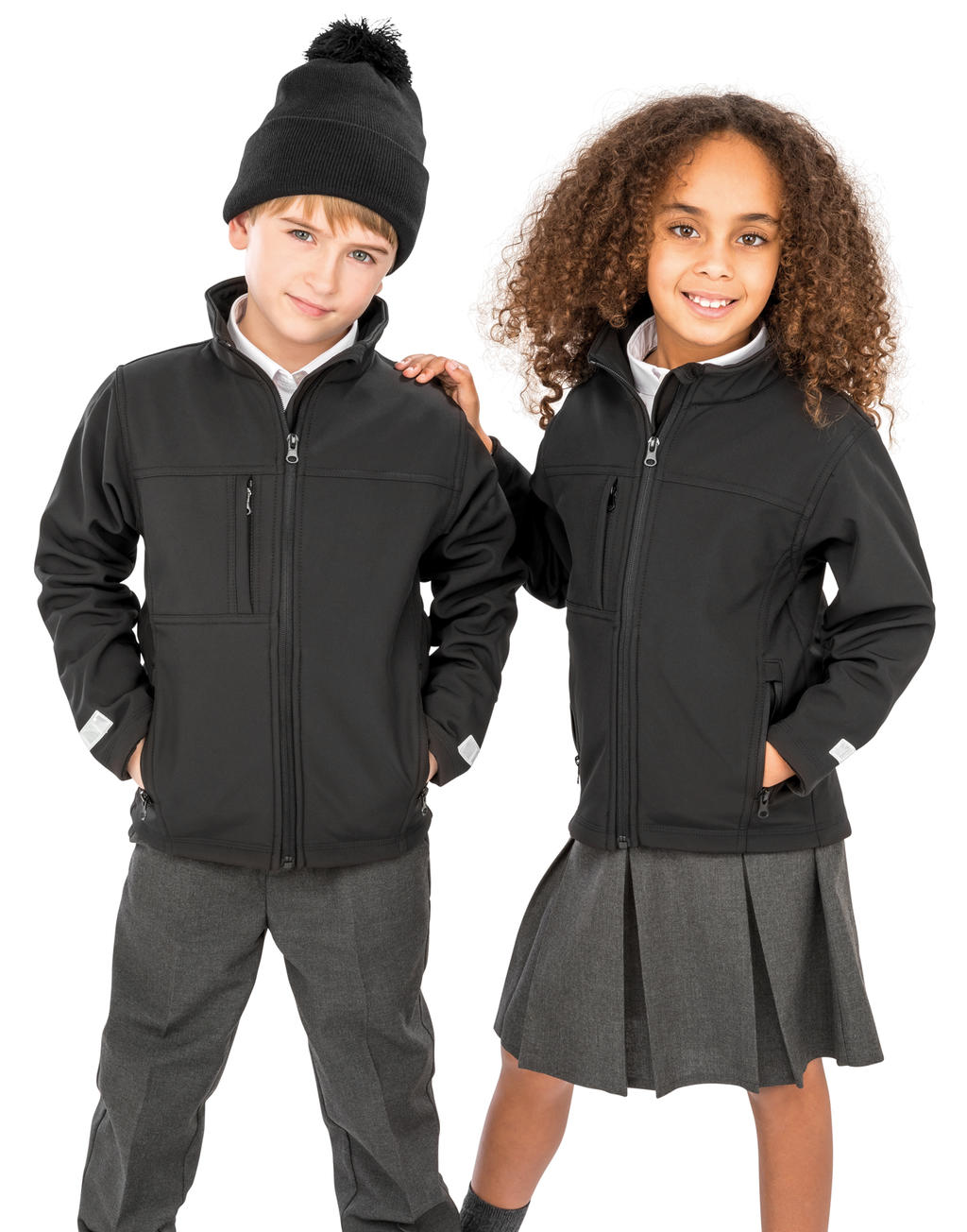 Junior/Youth Classic Soft Shell in Farbe Black
