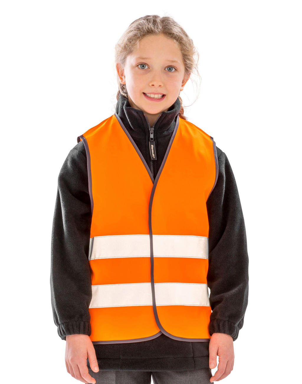 Junior Hi-Vis Safety Vest in Farbe Fluorescent Orange