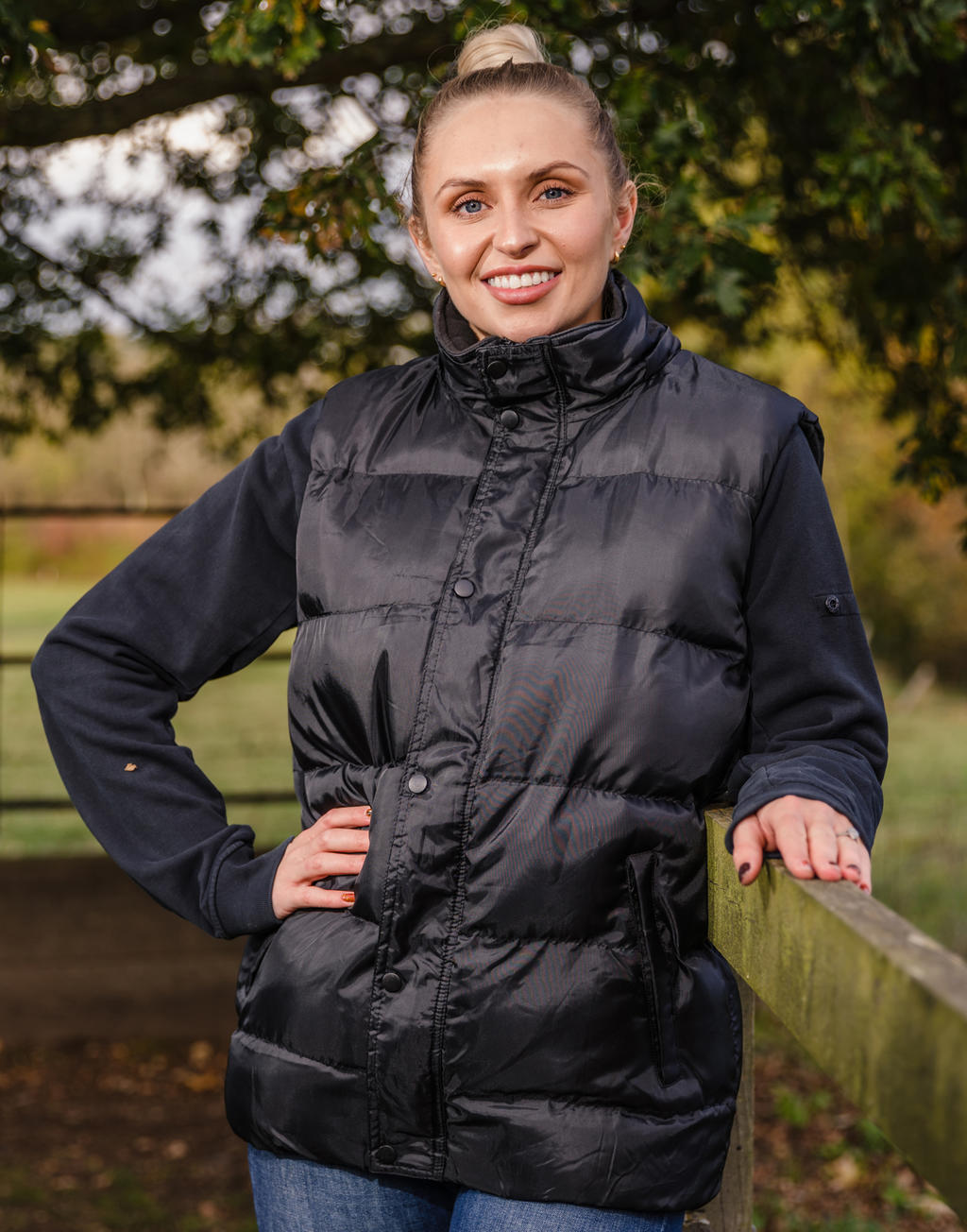 Nova Lux Padded Gilet in Farbe Black