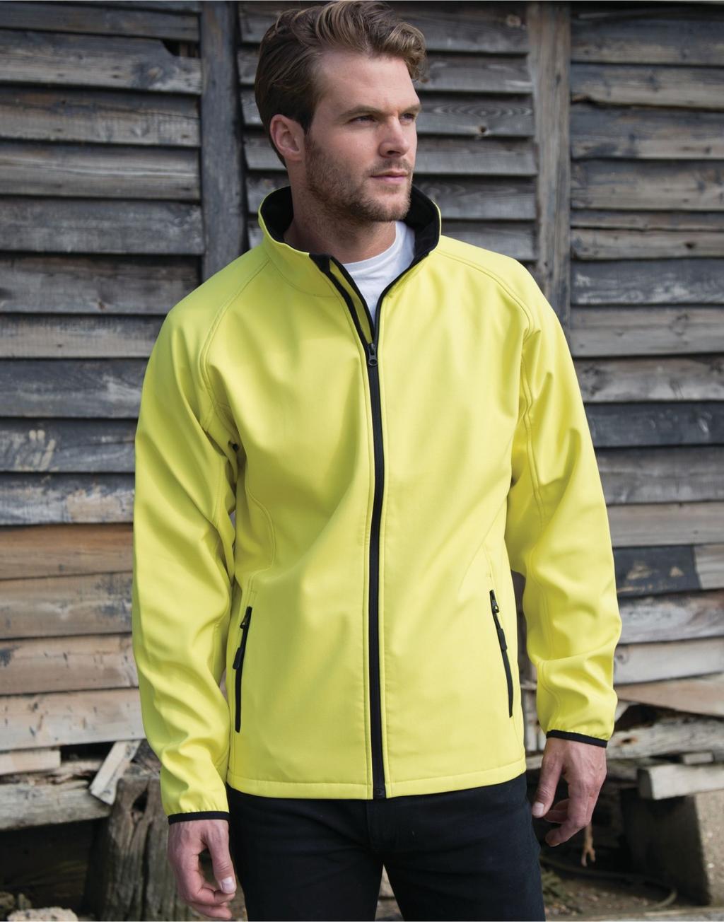 Printable Softshell Jacket in Farbe White/Black