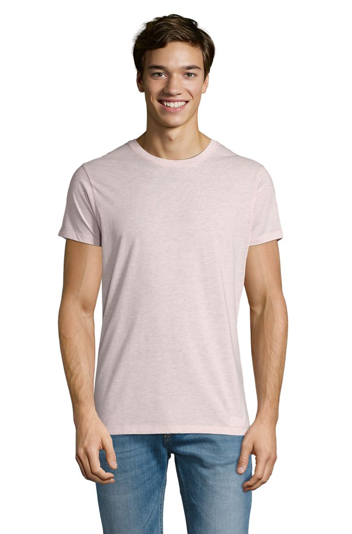 Regent Fit Herren Rundhals T-Shirt Fitted in Farbe Heather pink