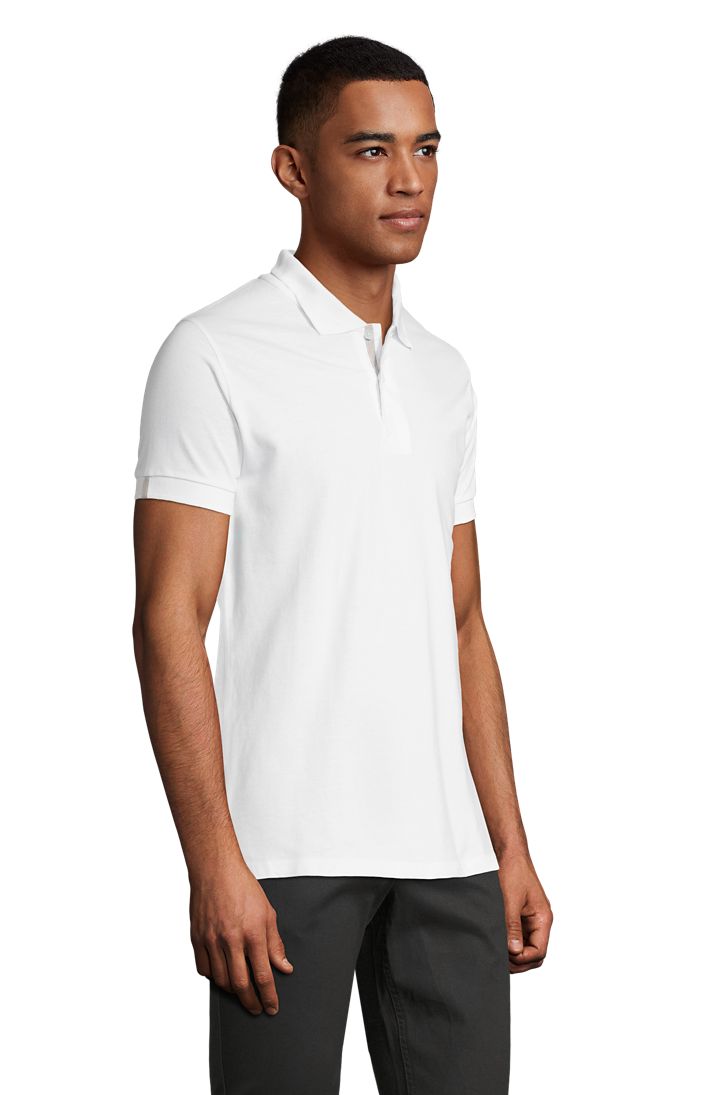Portland Men Herren Poloshirt Kurzarm in Farbe White