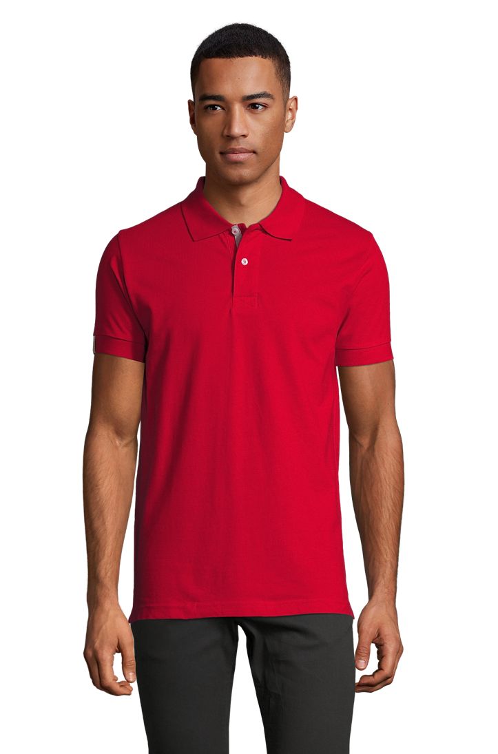 Portland Men Herren Poloshirt Kurzarm in Farbe Red