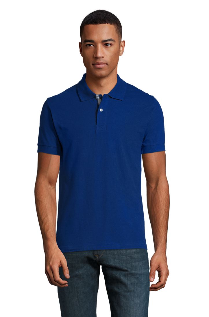 Portland Men Herren Poloshirt Kurzarm in Farbe Ultramarine