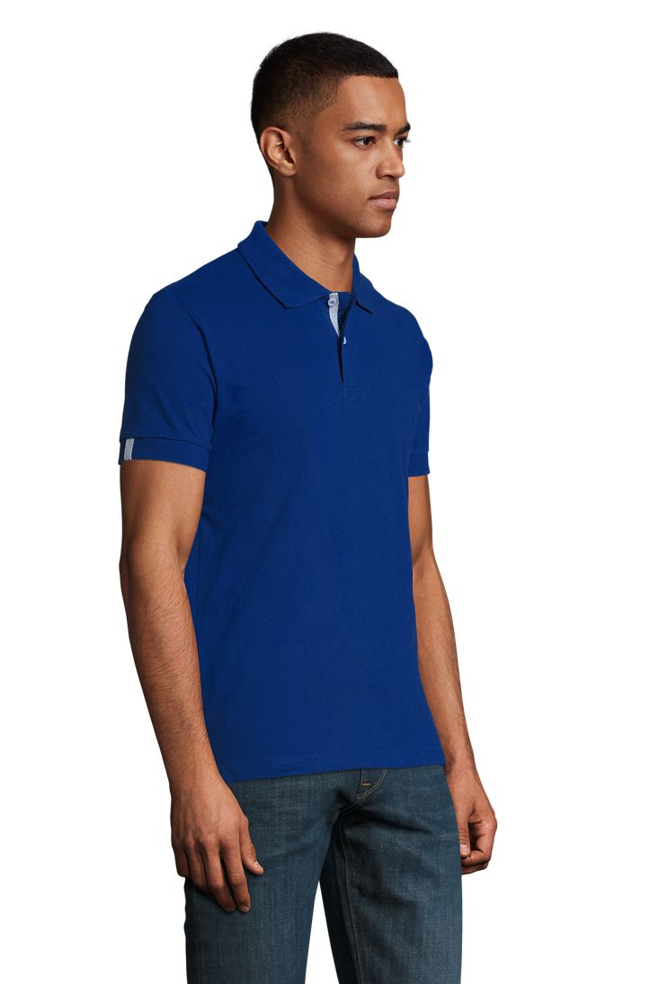 Portland Men Herren Poloshirt Kurzarm in Farbe Ultramarine