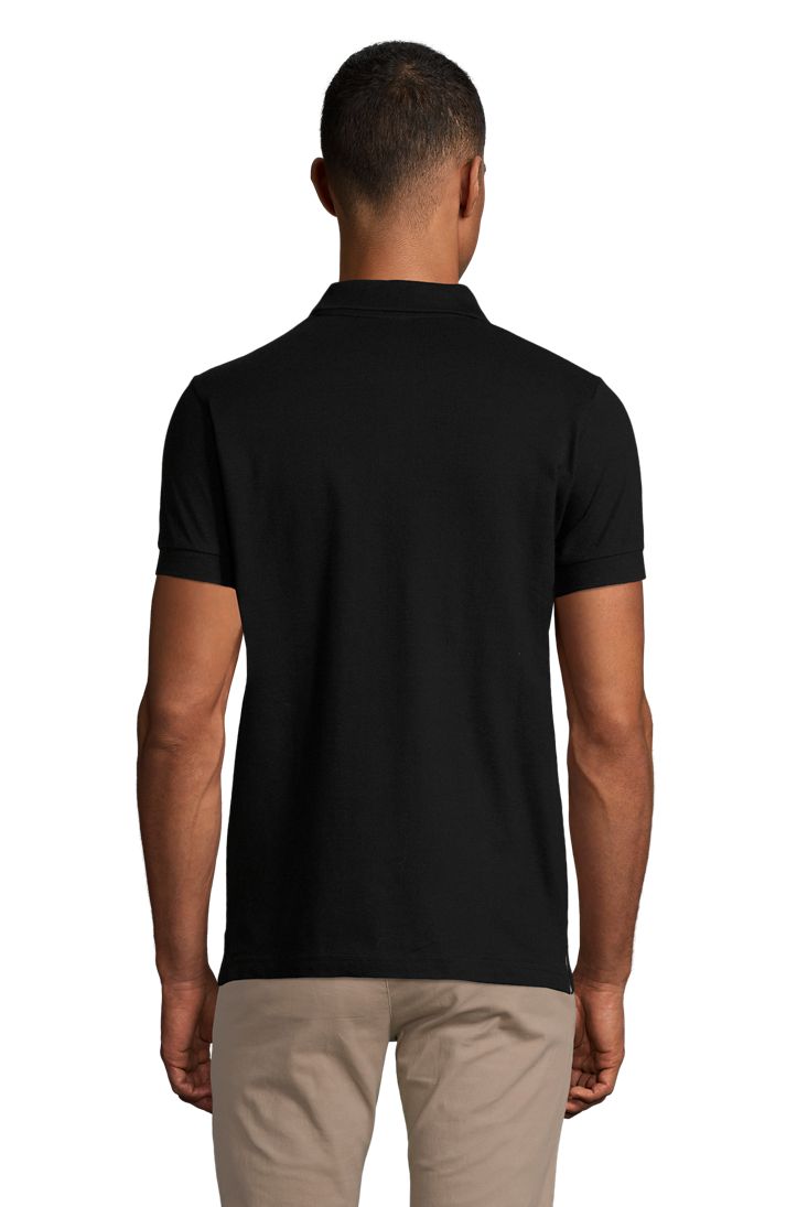Portland Men Herren Poloshirt Kurzarm in Farbe Black