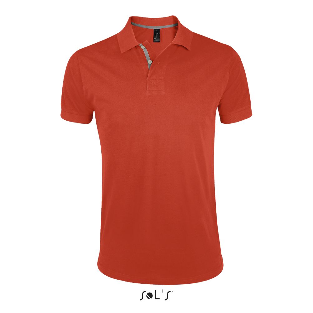 Portland Men Herren Poloshirt Kurzarm in Farbe Burnt orange