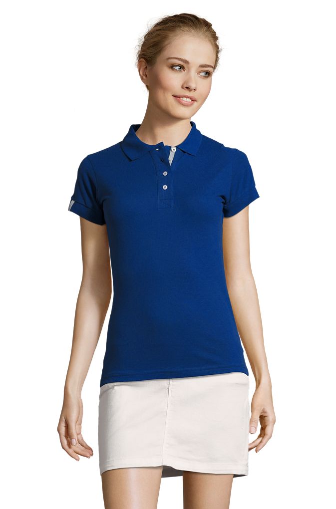 Portland Women Damen Poloshirt Kurzarm in Farbe Ultramarine