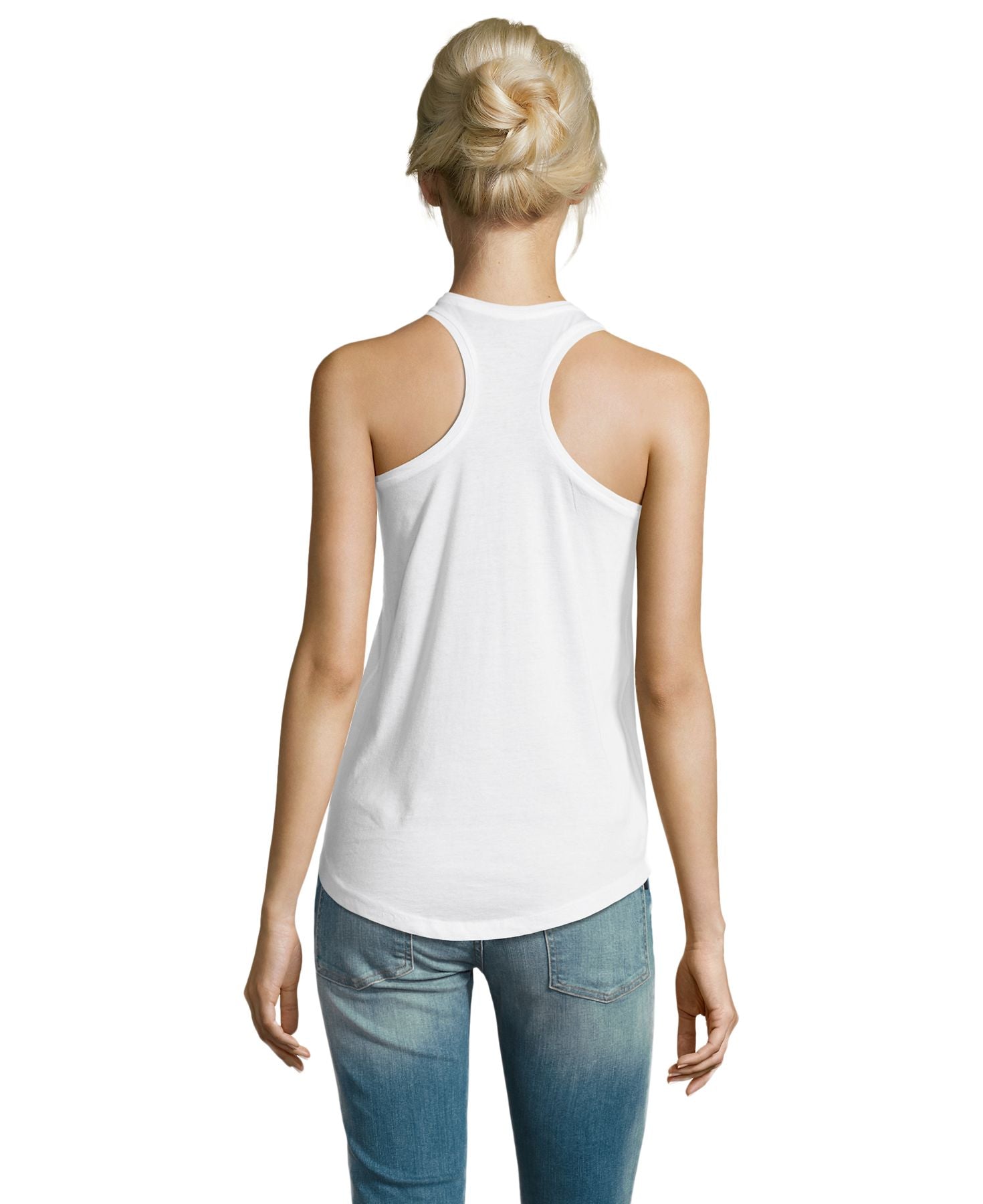 Moka Damen Racerback Suntop in Farbe White