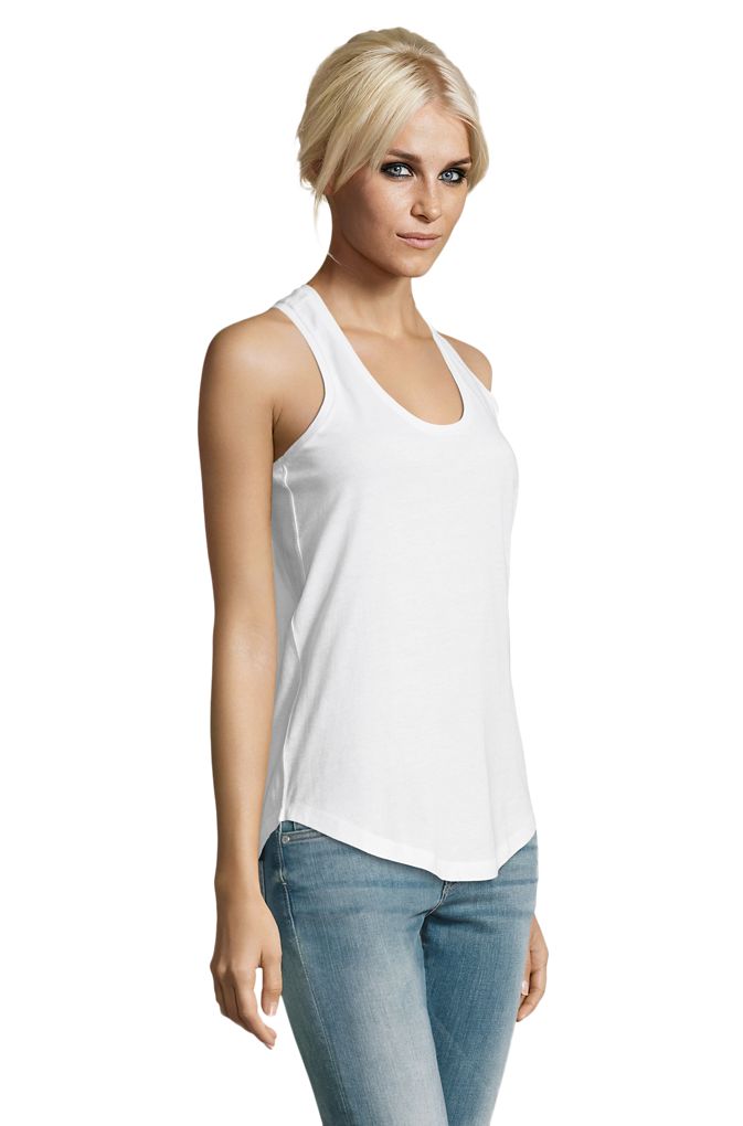 Moka Damen Racerback Suntop in Farbe White