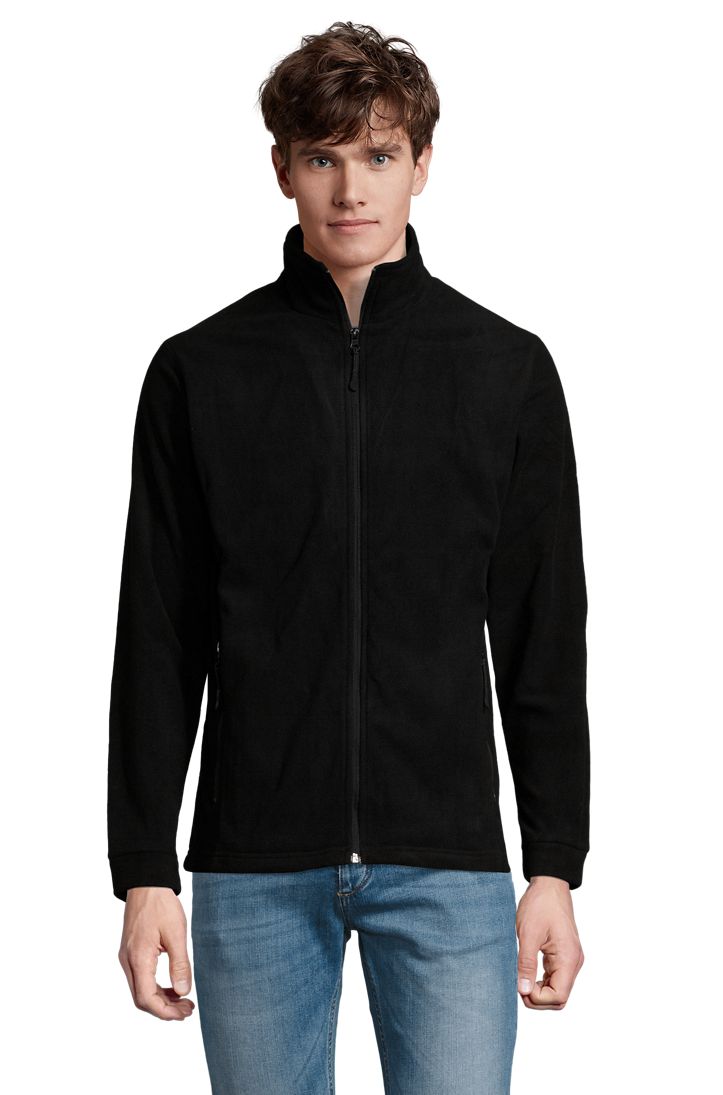 Nova Men Herren Fleece Jacke in Farbe Black