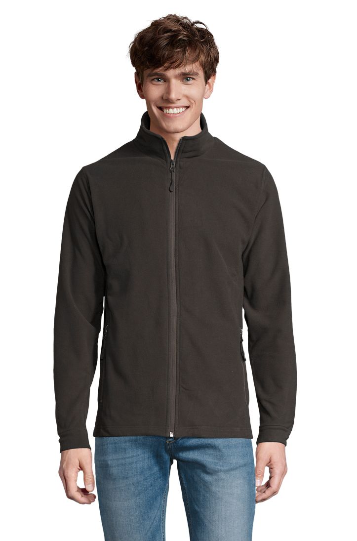 Nova Men Herren Fleece Jacke in Farbe Charcoal grey