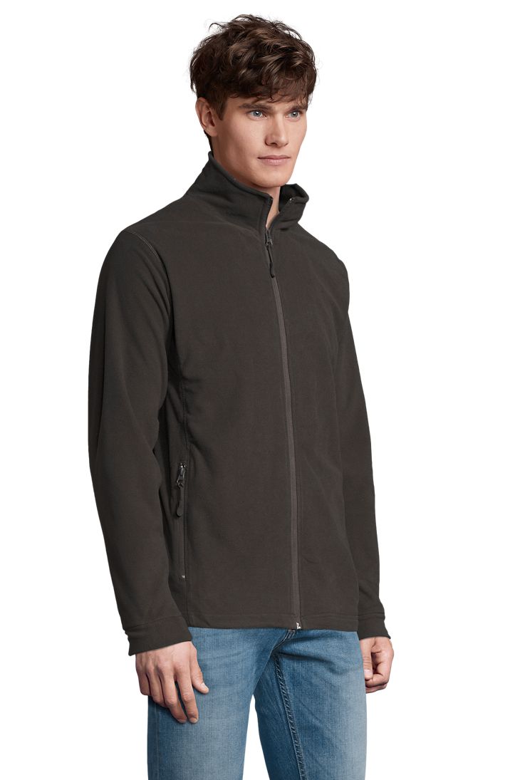 Nova Men Herren Fleece Jacke in Farbe Charcoal grey