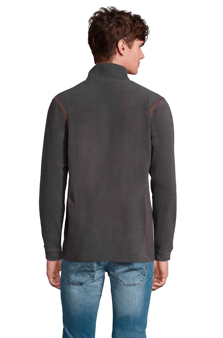 Nova Men Herren Fleece Jacke in Farbe Charcoal grey / Orange