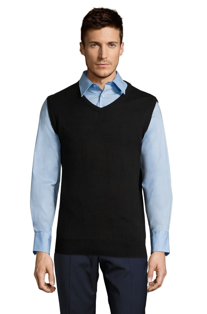 Gentlemen Unisex Pullunder in Farbe Black