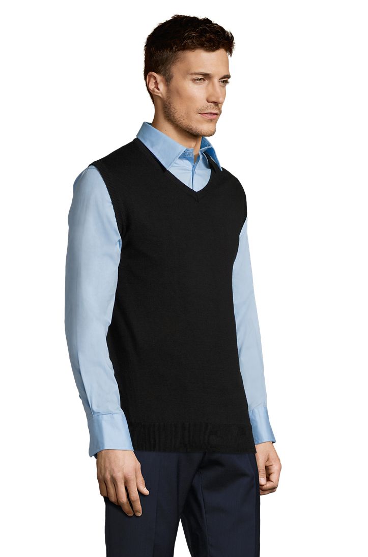 Gentlemen Unisex Pullunder in Farbe Black