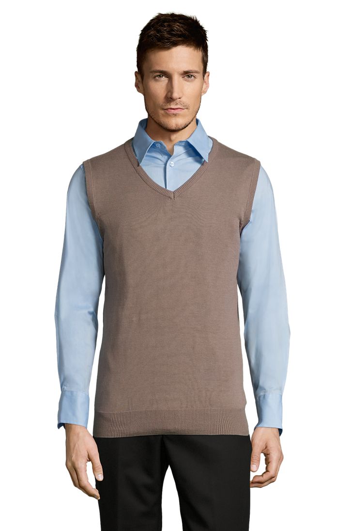 Gentlemen Unisex Pullunder in Farbe Medium grey