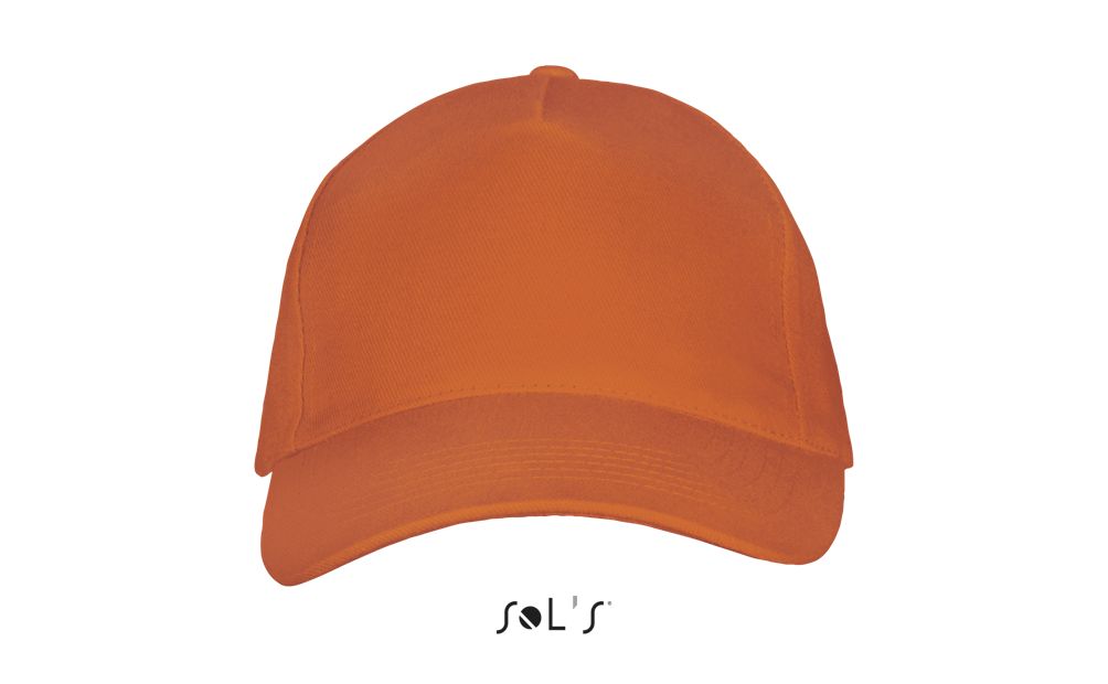 Long Beach 5 Panel Cap in Farbe Orange