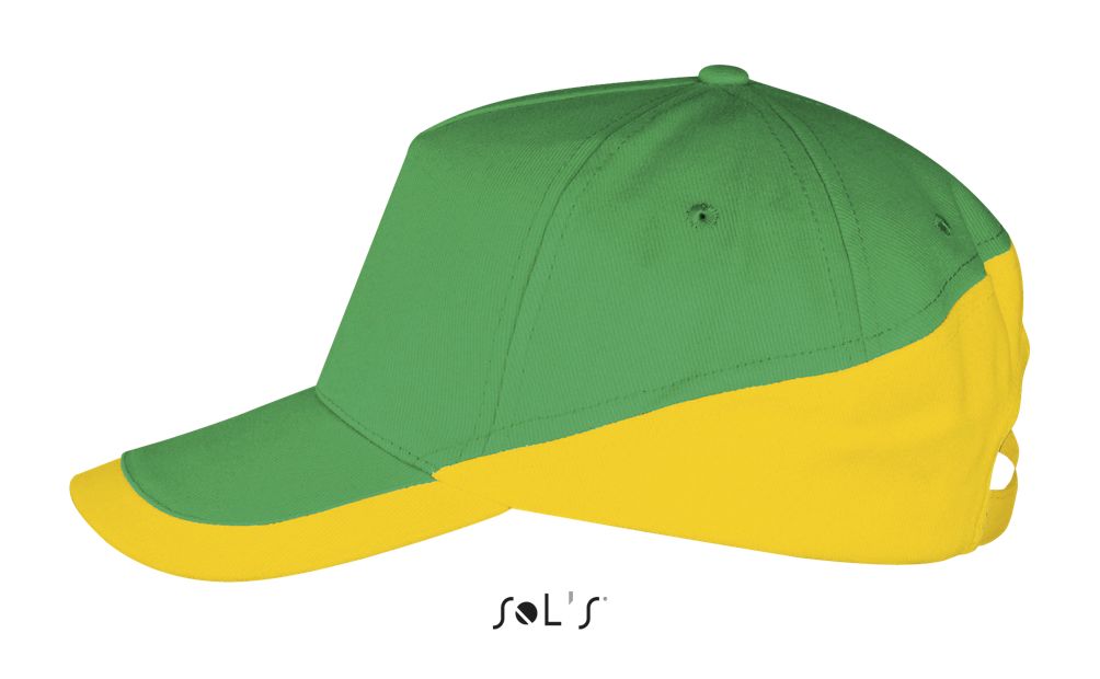 Booster 5 Panel Contrast Cap in Farbe Kelly green / Gold