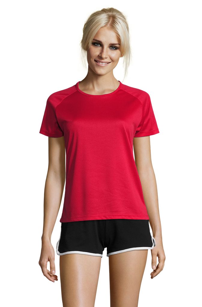 Sporty Women Damen Sport T-Shirt in Farbe Red
