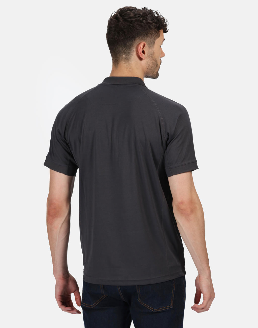  Coolweave Wicking Polo in Farbe Black