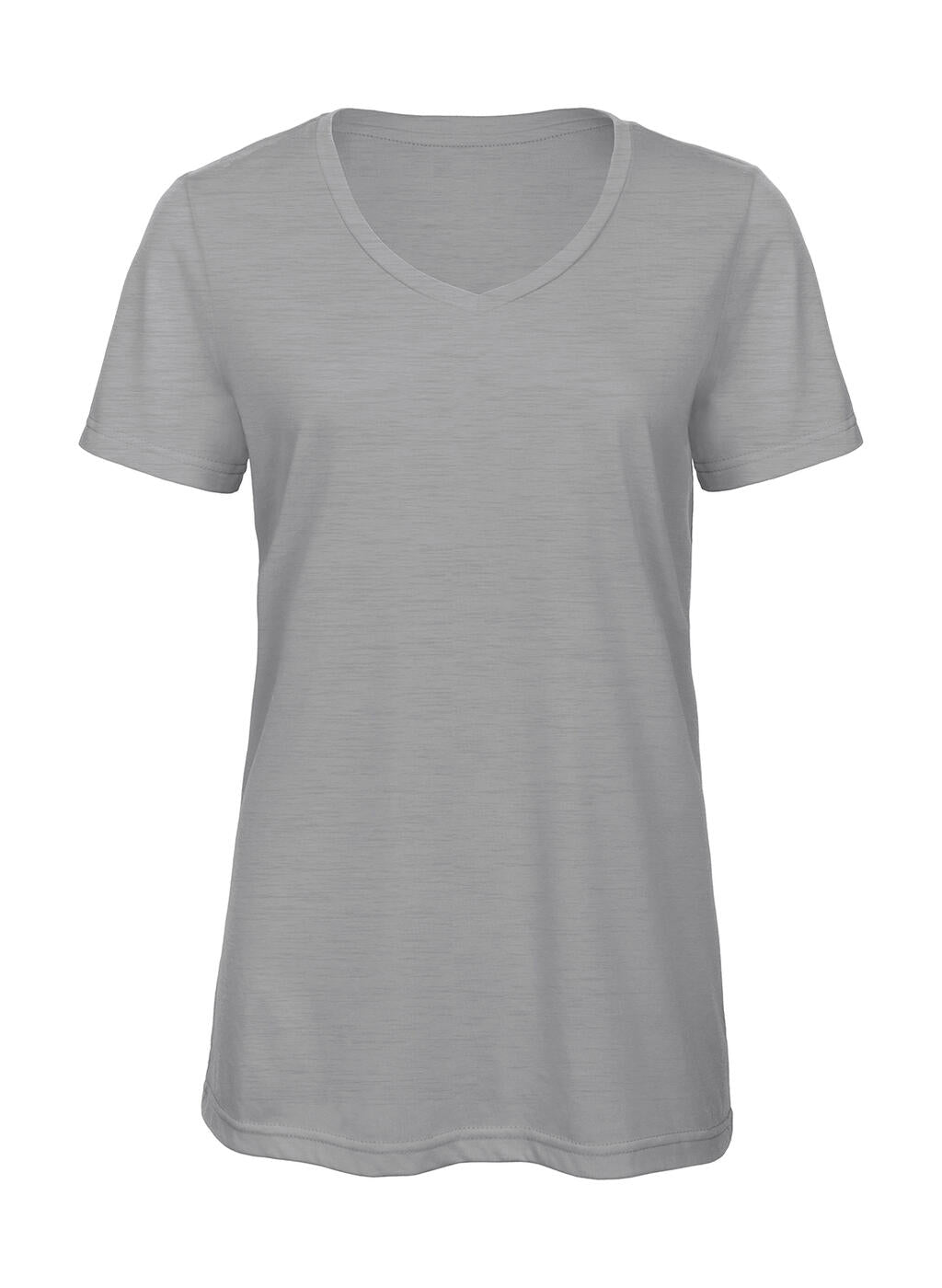  V Triblend/women T-Shirt in Farbe Heather Light Grey