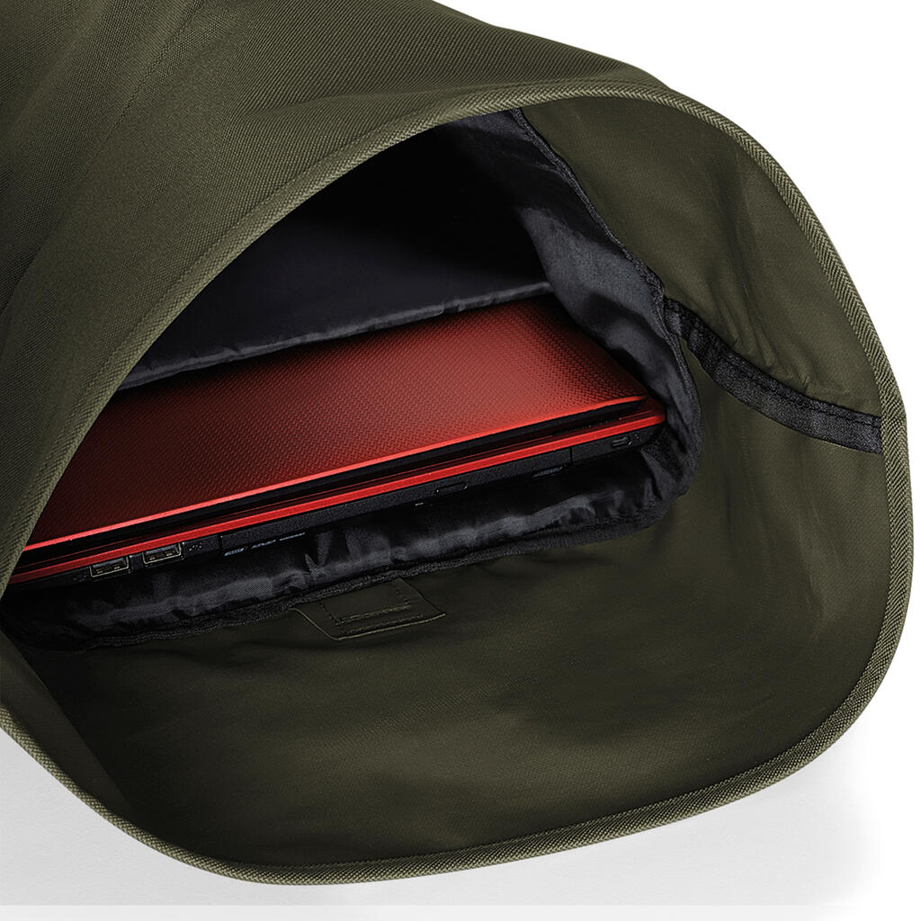  Roll-Top Backpack in Farbe Black