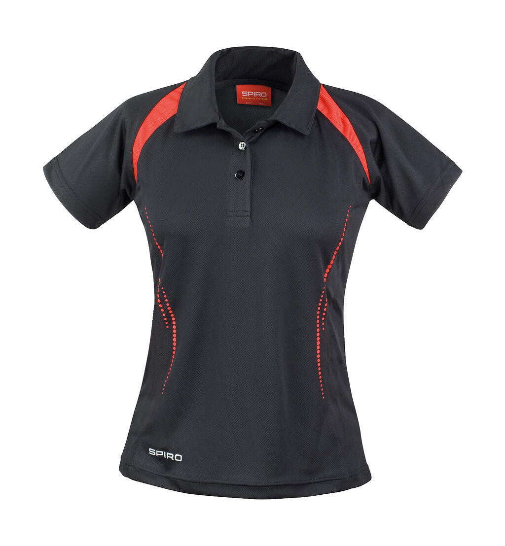  Ladies' Spiro Team Spirit Polo in Farbe Black/Red