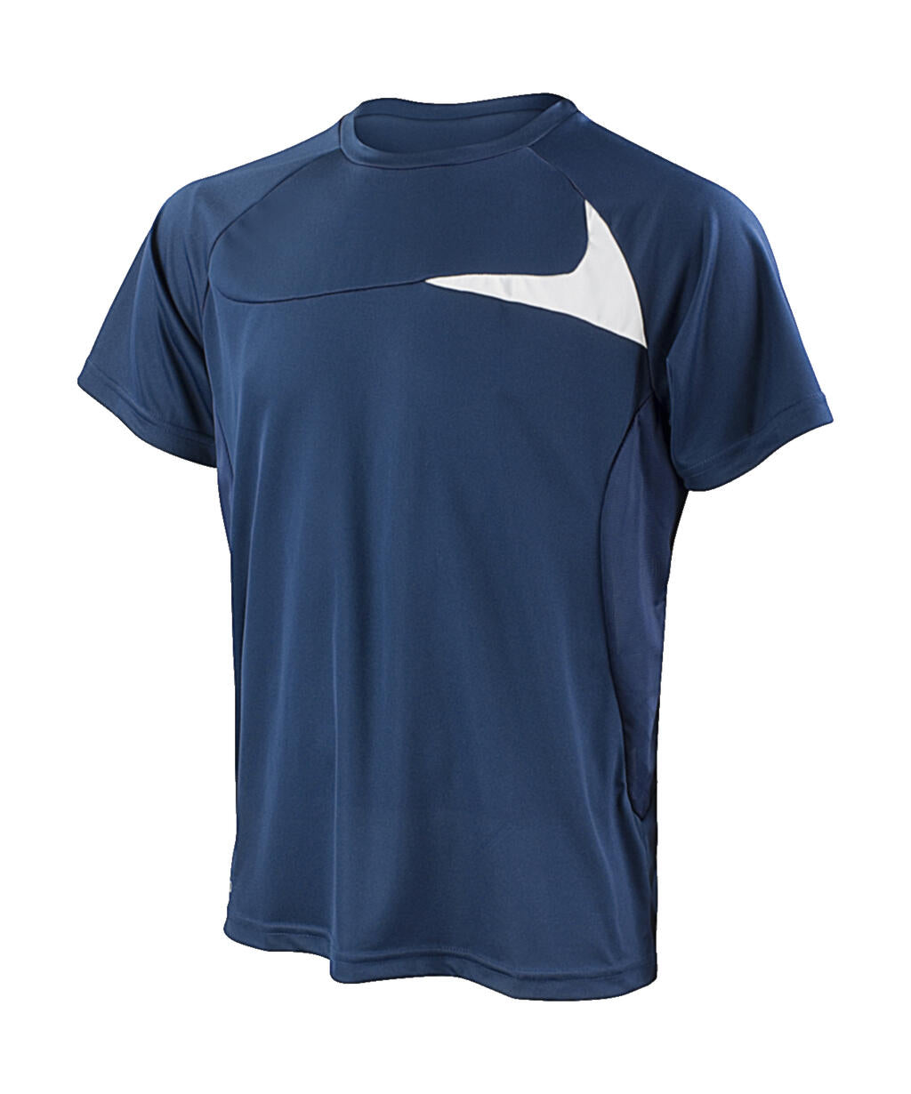  Spiro Men's Dash Training Shirt in Farbe Navy/White