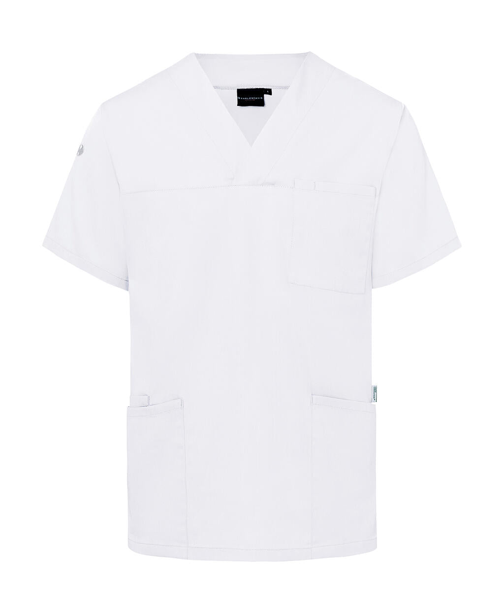  Men's Slip-on Tunic Essential Short Sl. in Farbe White