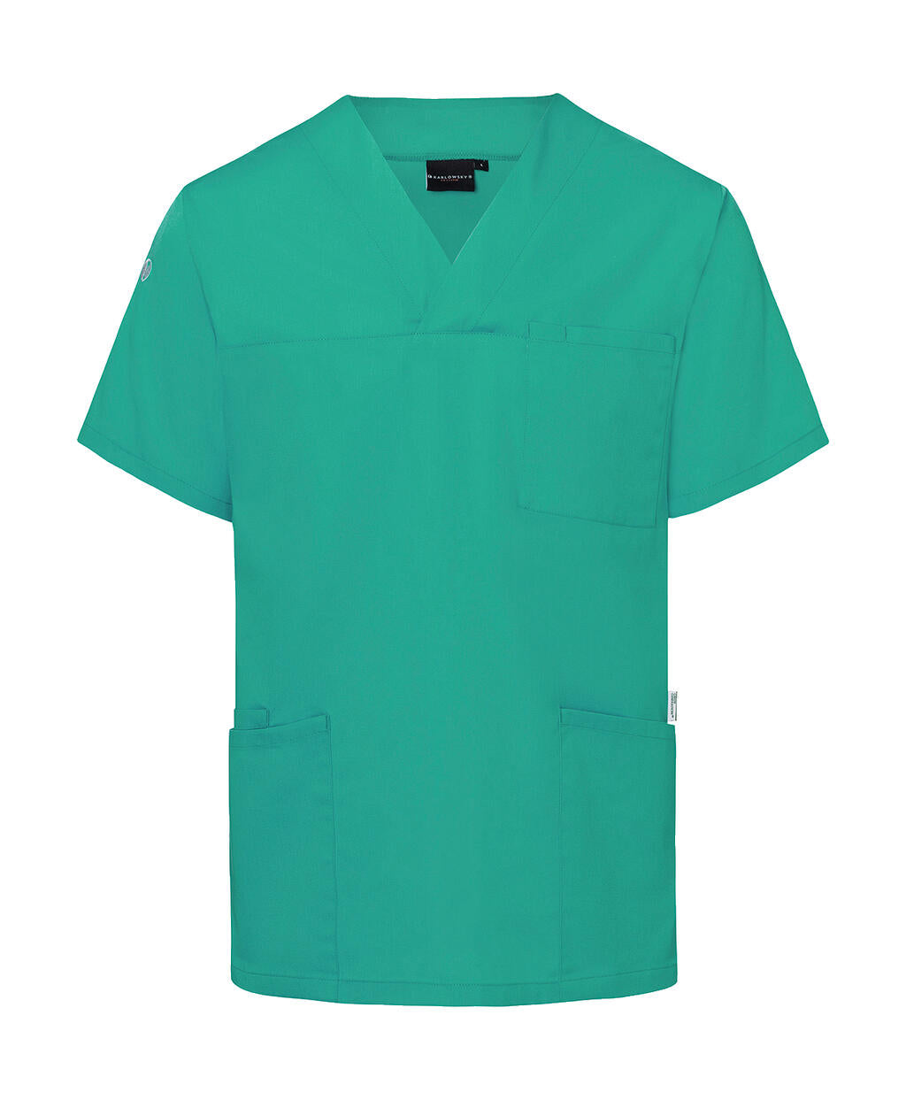  Men's Slip-on Tunic Essential Short Sl. in Farbe Emerald Green