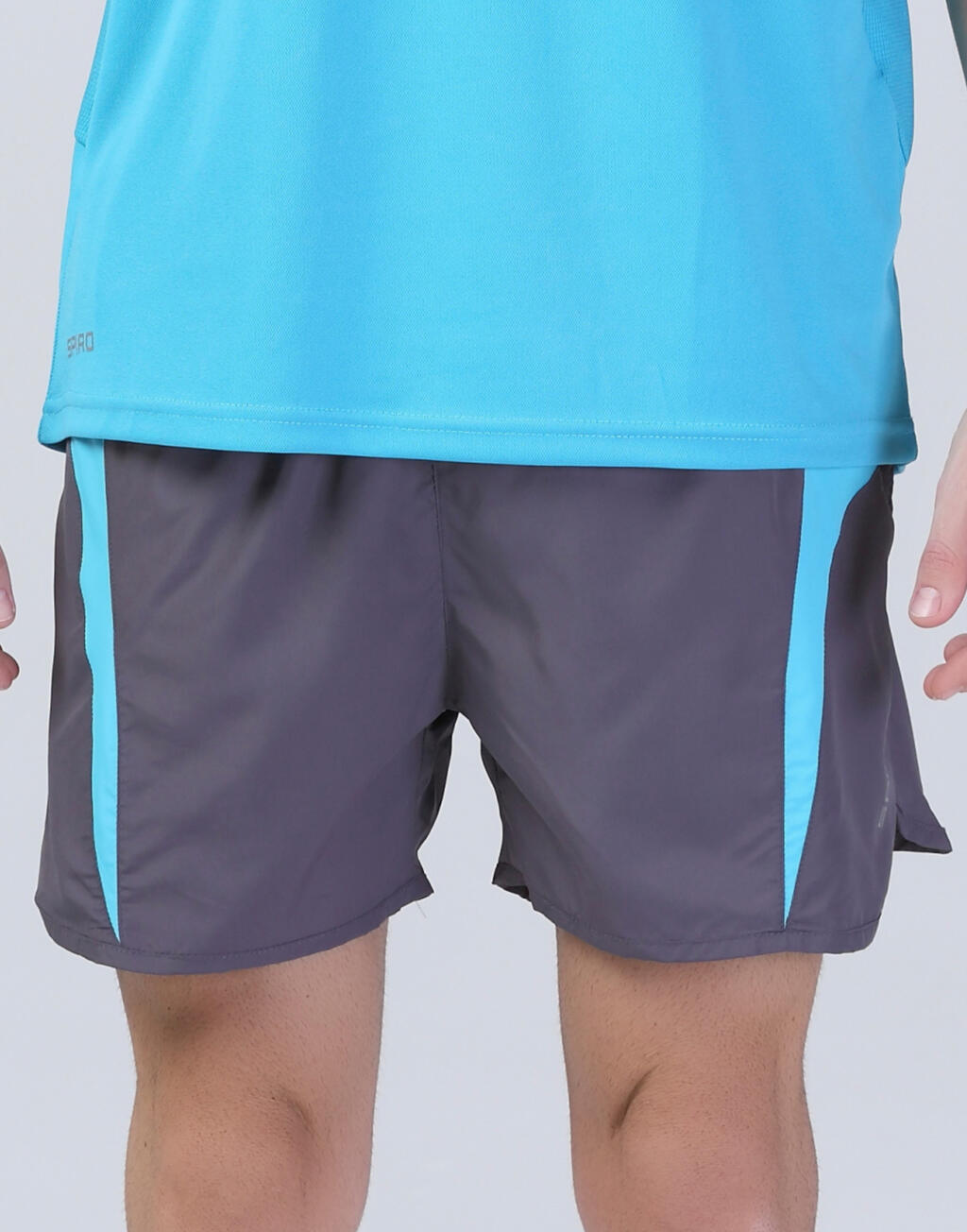  Unisex Micro Lite Running Shorts in Farbe White/Red