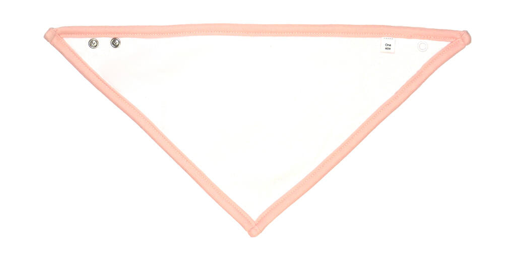  Bandana Bib in Farbe White/Powder Pink