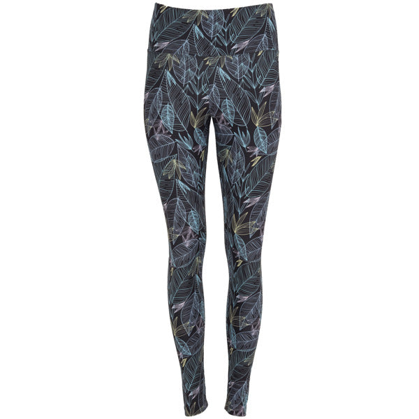 Leggings Cirene  in Farbe Black Leaf
