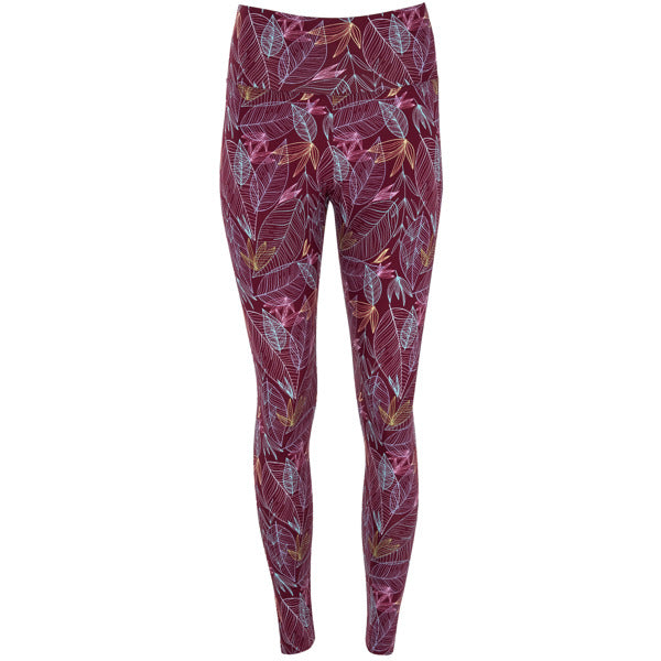 Leggings Cirene  in Farbe Burgundy Leaf