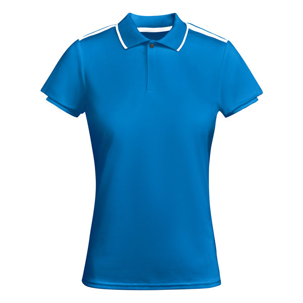 Poloshirt Tamil Woman  in Farbe Royal Blue/White
