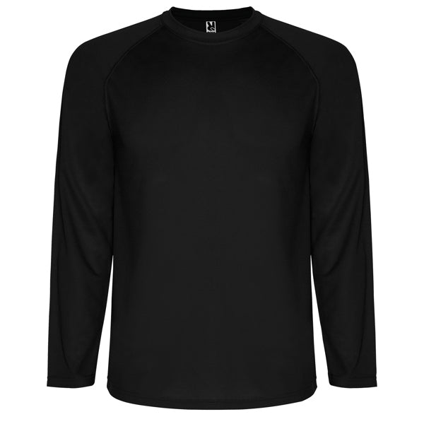 Langärmliges T-Shirt Montecarlo  in Farbe Black