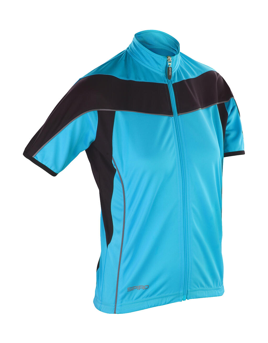  Ladies' Bike Full Zip Top in Farbe Aqua/Black