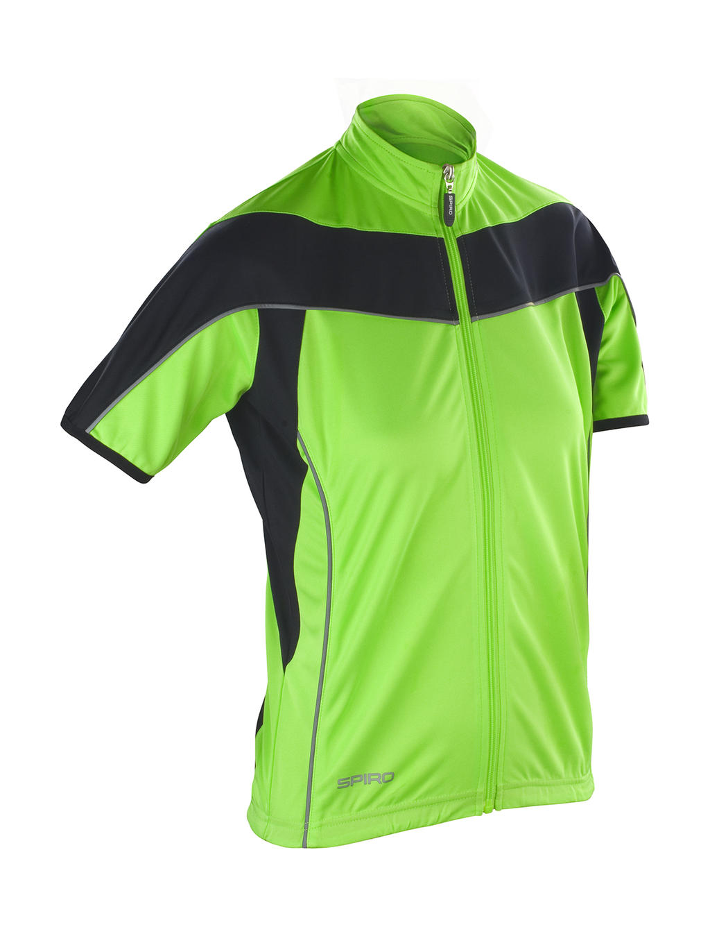  Ladies' Bike Full Zip Top in Farbe Neon Lime/Black