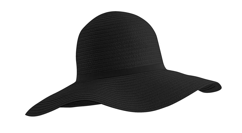  Marbella Wide-Brimmed Sun Hat in Farbe Black