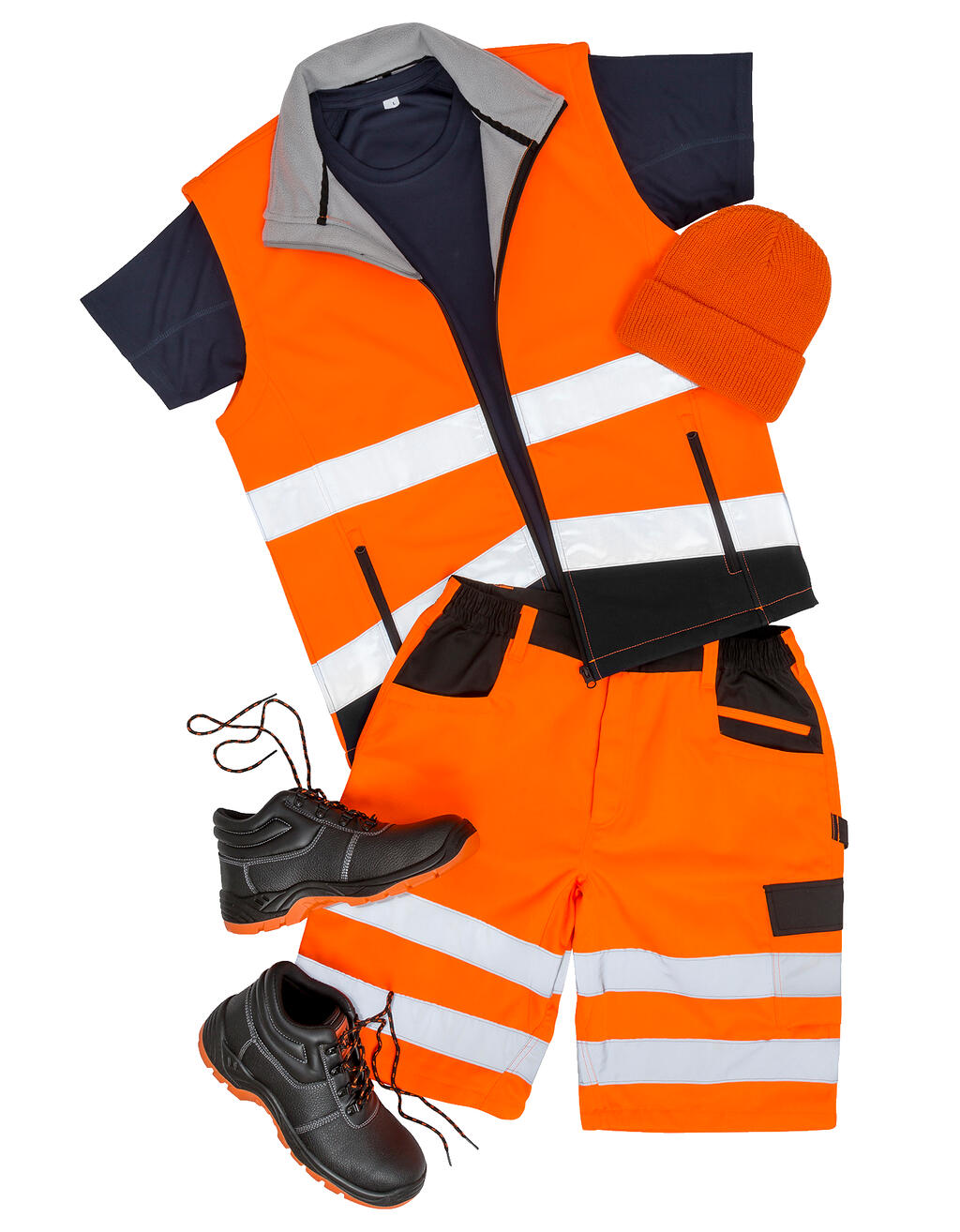  Printable Safety Softshell Gilet in Farbe Fluorescent Orange/Black