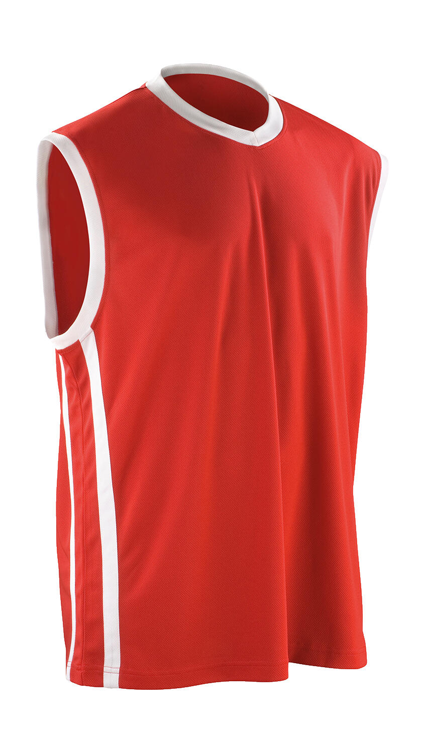  Men's Quick Dry Basketball Top in Farbe Red/White