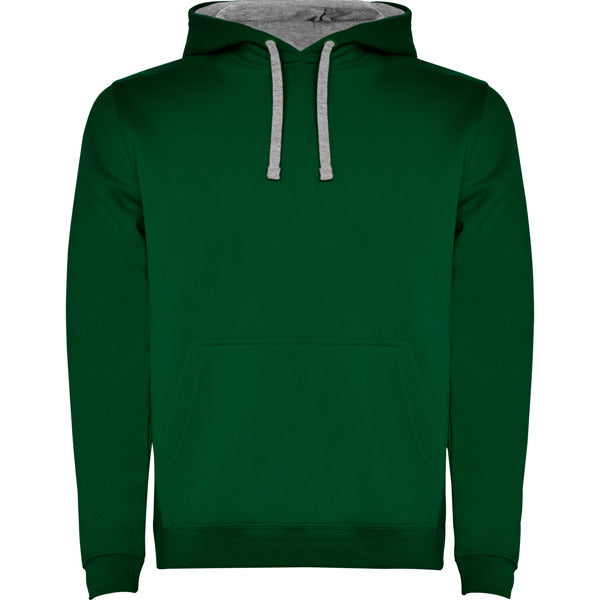 Kapuzenpullover Urban  in Farbe Bottle Green/Heather Grey