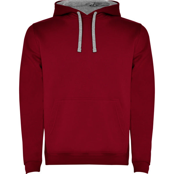 Kapuzenpullover Urban  in Farbe Garnet/Heather Grey