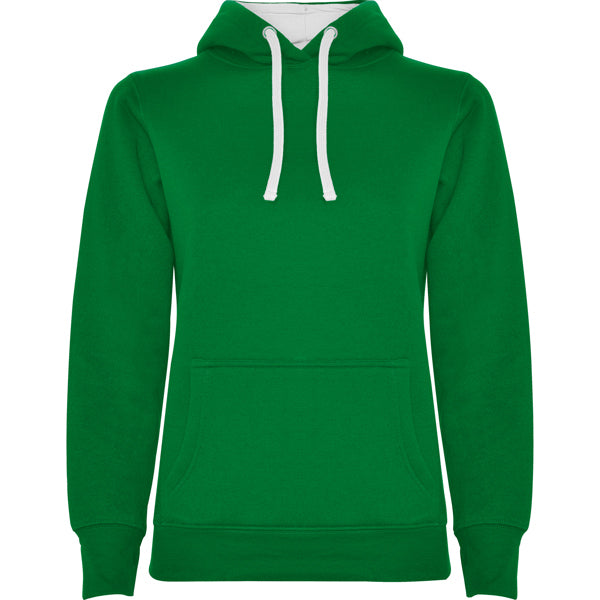 Kapuzenpullover Urban Woman  in Farbe Kelly Green/White